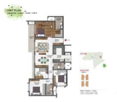 4 BHK floor plan (blurred preview)